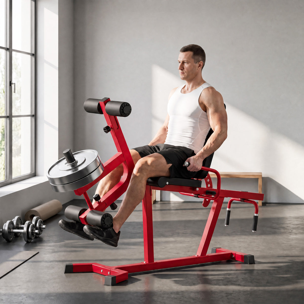 3-in-1 Leg Extension and Curl Machine, 300kg Heavy Duty Adjustable - view 2