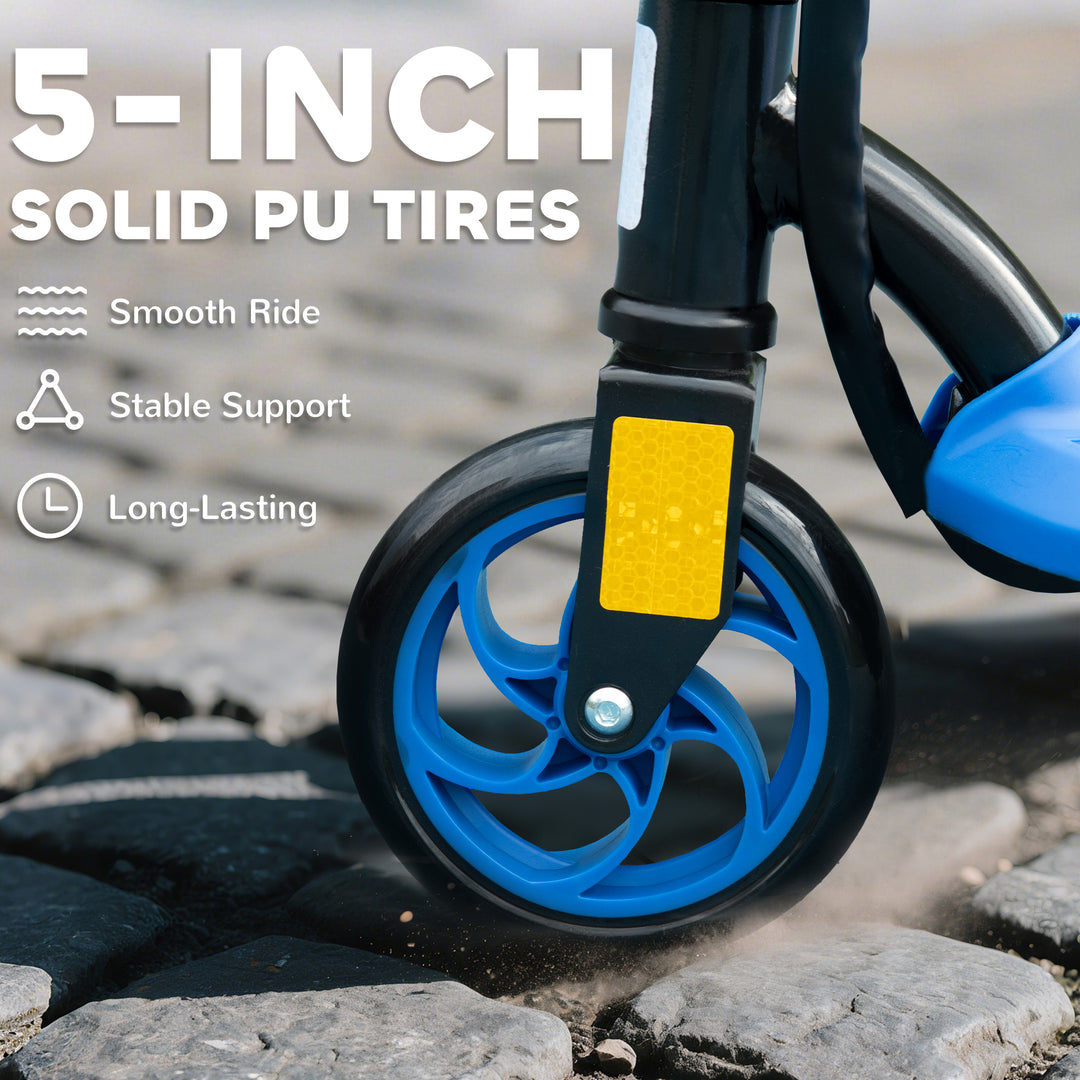 MCL Foldable Electric Scooter, with LED Headlights, for Ages 7-14 Years, Blue