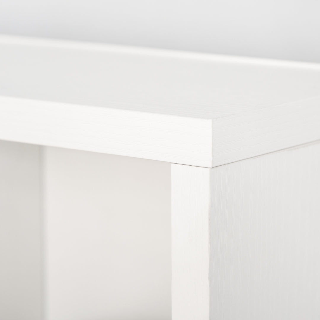 CD Storage Unit with Adjustable Shelves, 89 x 130.5 cm, White