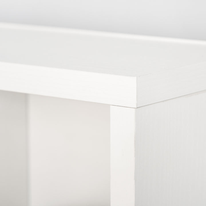 CD Storage Unit with Adjustable Shelves, 89 x 130.5 cm, White