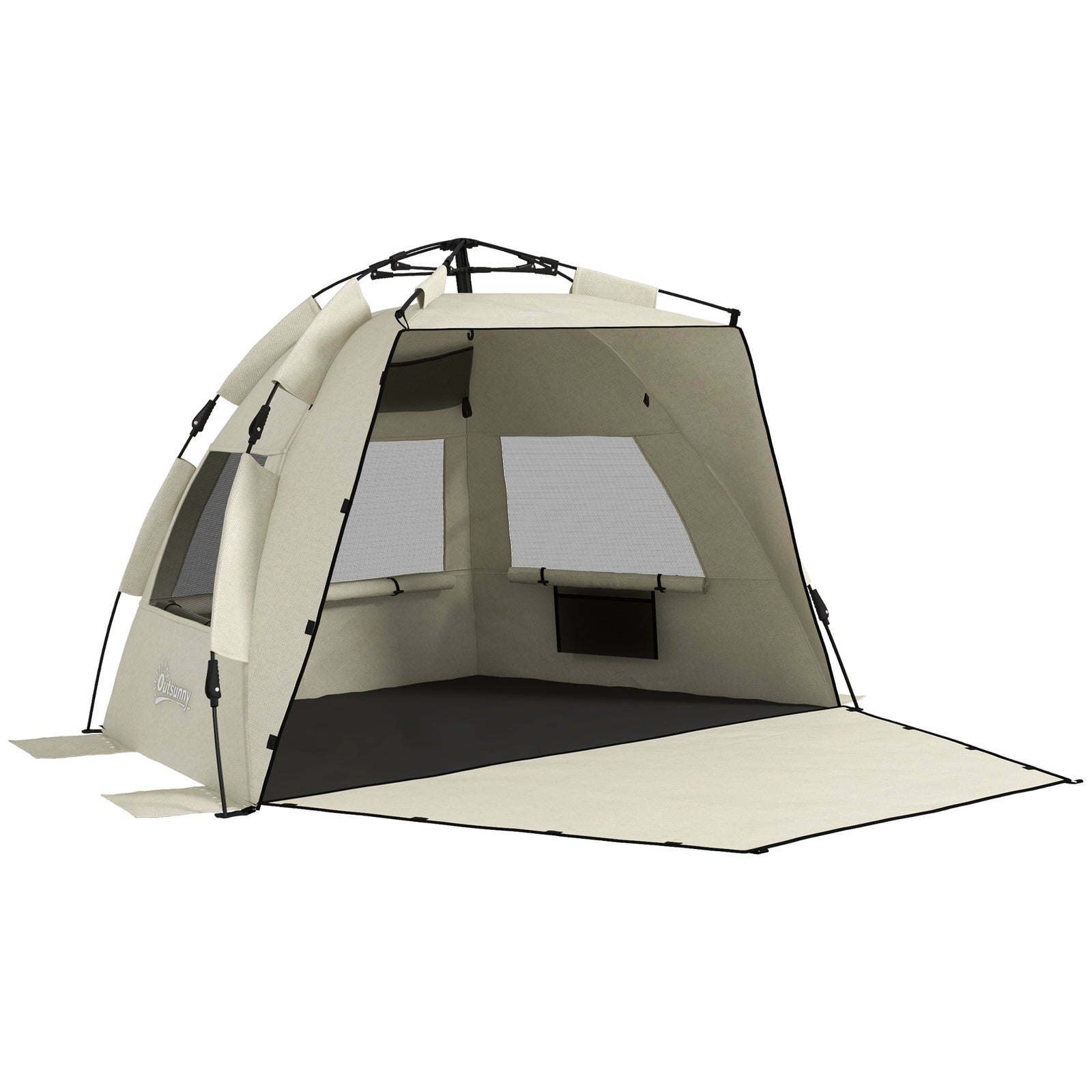 Three-Man UPF15+ Beach Tent, with Extended Floor - Green