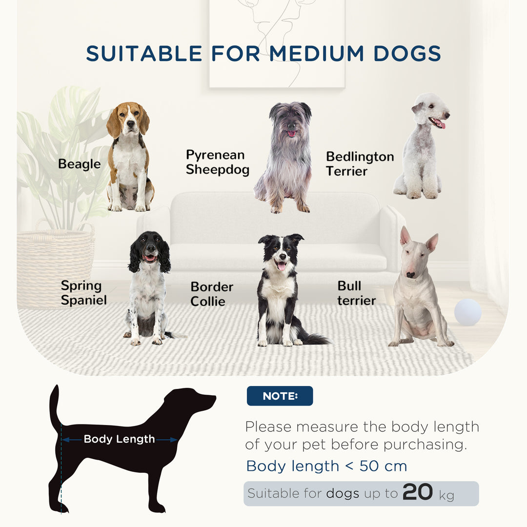 Pet Sofa for Medium Dogs, with Water-Resistant Fabric, Four Legs - Grey