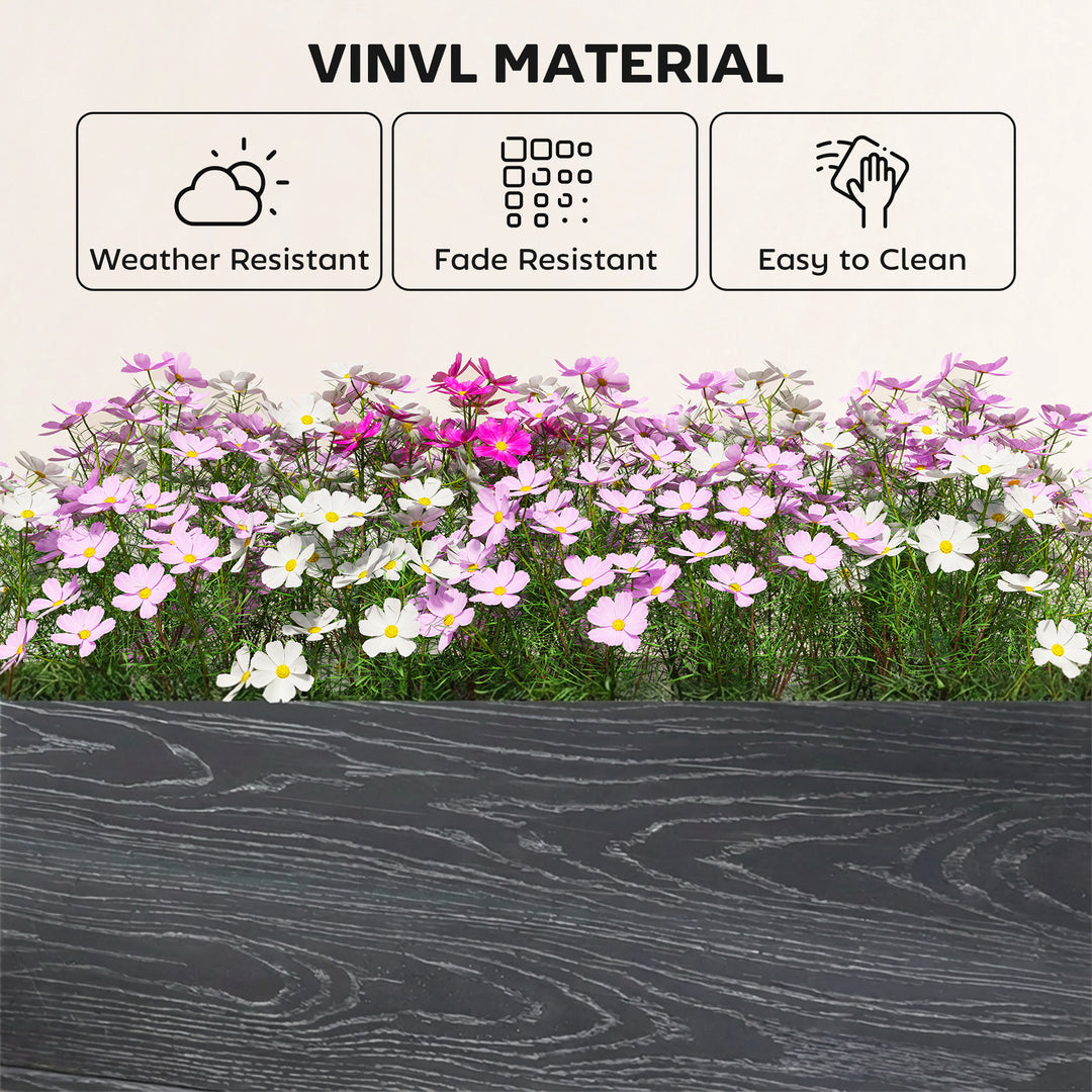 Vinyl Raised Garden Bed Kit, 3 x 3 x 1ft Modular Elevated Garden Box w