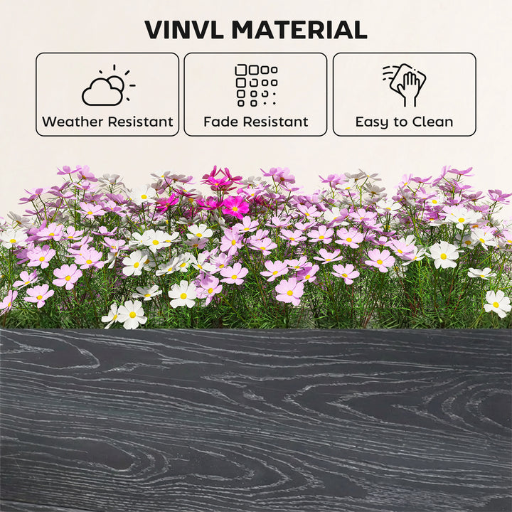 Vinyl Raised Garden Bed Kit, 3 x 3 x 1ft Modular Elevated Garden Box w