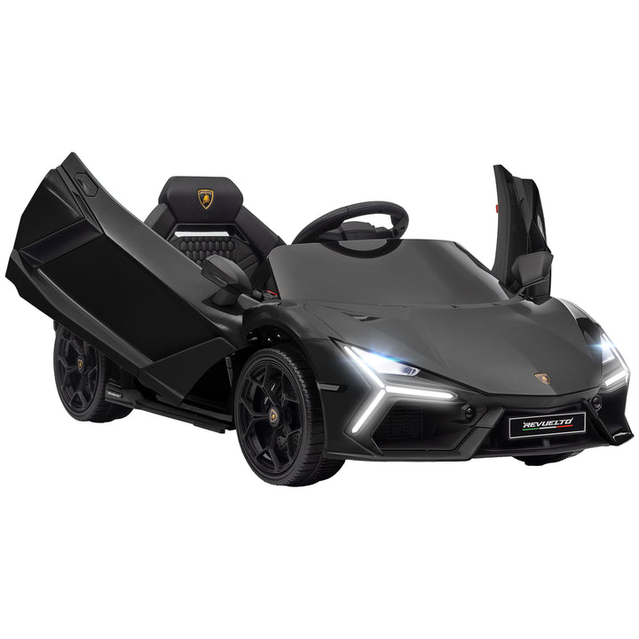 Lamborghini Revuelto Licensed 12V Ride on Car with Butterfly Doors - Black