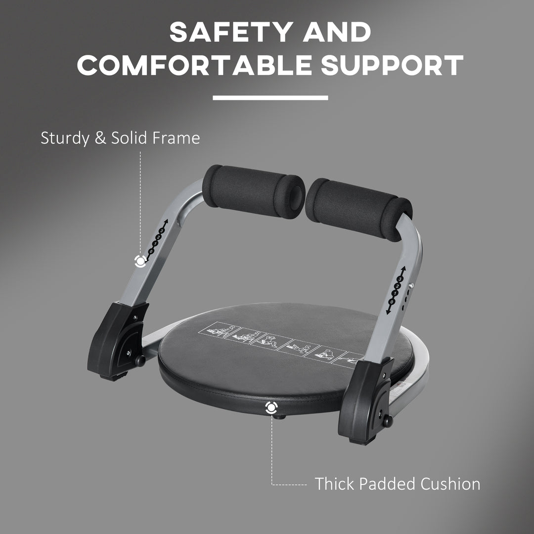 Abs Trainer, Ab Crunch Machine, Foldable Abdominal Trainer, Core Fitness & Whole Body Exercise Equipment for Home Gym