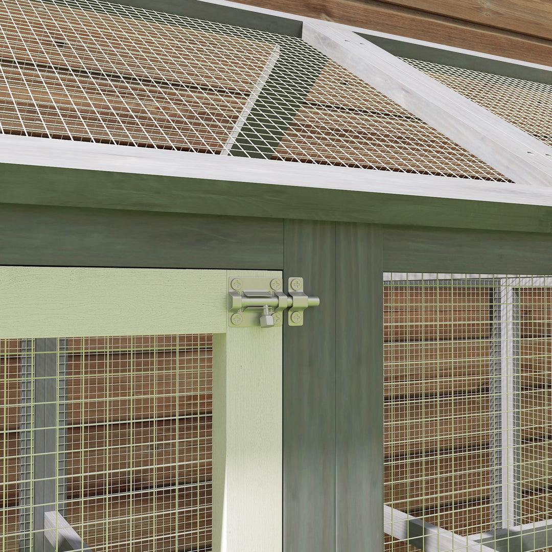 Large Chicken Run, Wooden Chicken coop, with Combinable Design - Wood Effect