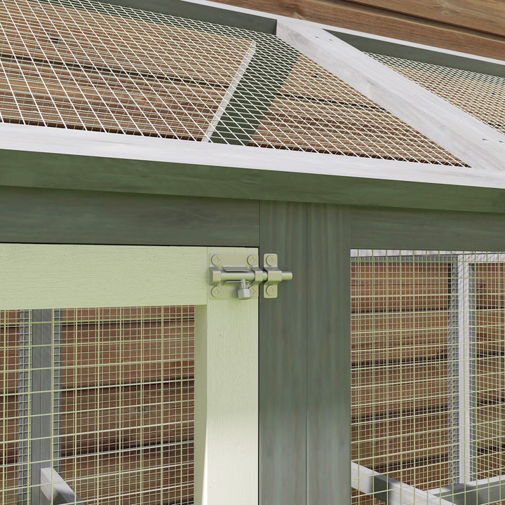 Large Chicken Run, Wooden Chicken coop, with Combinable Design - Wood Effect
