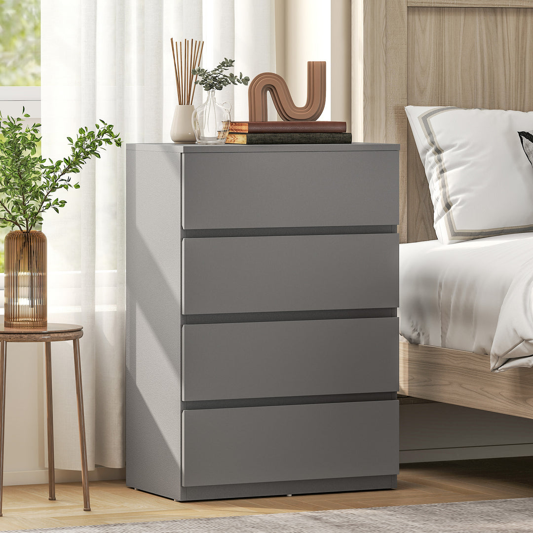 Chest of Drawers, 4-Drawer Storage Cabinets, Modern Dresser, Storage D
