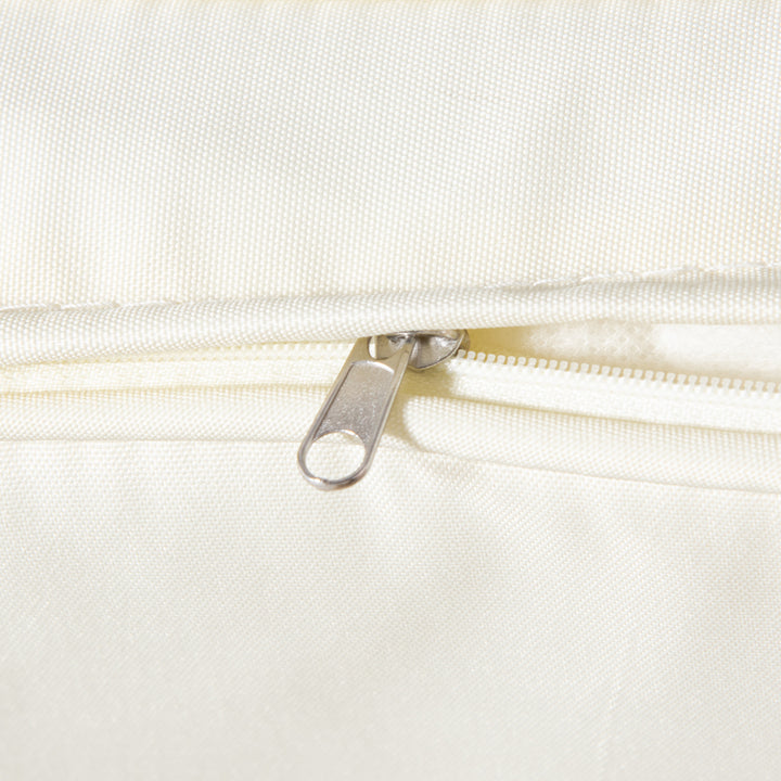 MCL 2 Seater Rattan Garden Swing Chair, Porch Swing Bench Loveseat with Cushion, Wicker Outdoor Hanging Swinging Seat with 2 Metal Chains, 250 KG Capacity for Patio, Balcony, Cream White