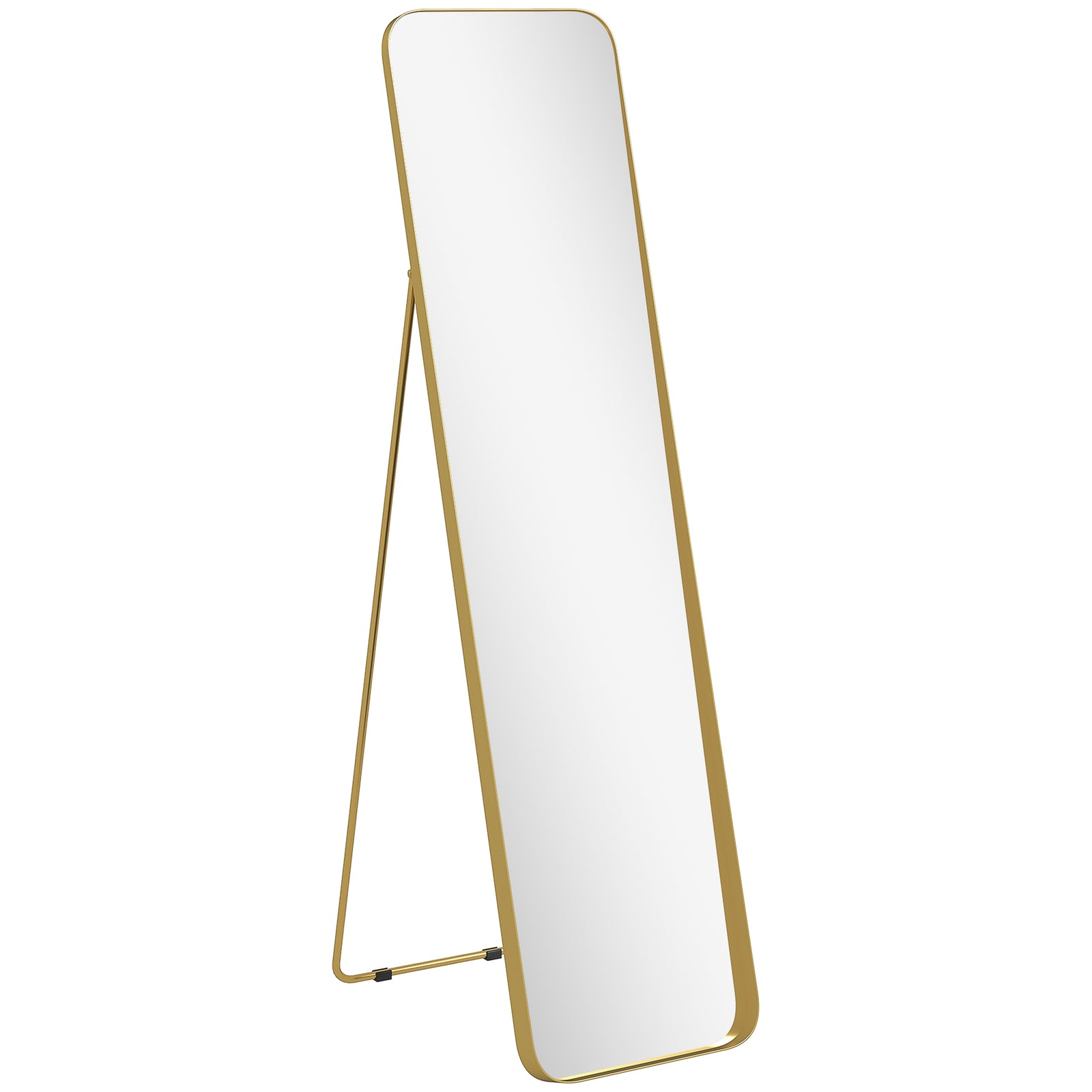 40 x 160 cm Rectangular Full Length Mirror - Gold Tone
