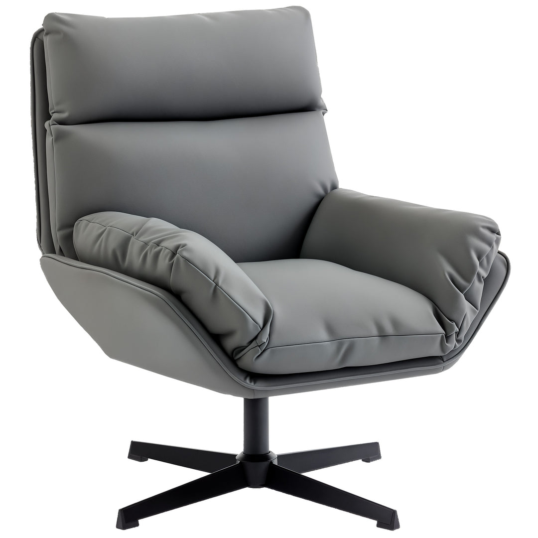 Accent Chair with 360 Swivel Armchair for Living Room with Padded Cush