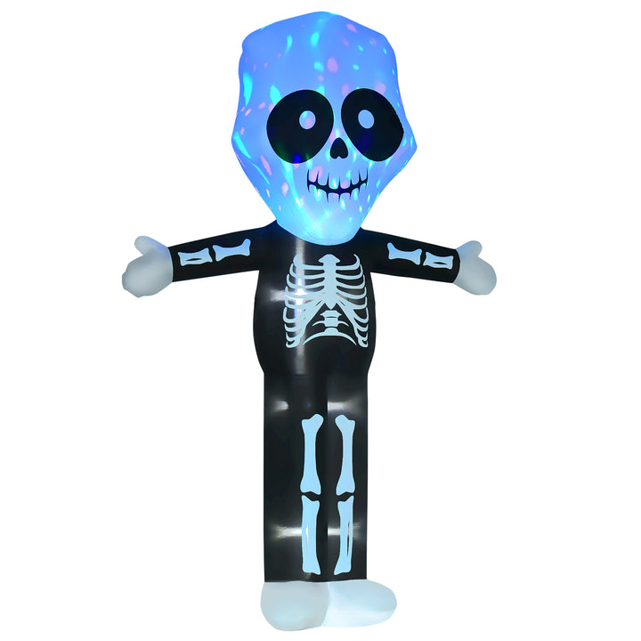 MCL 3m Halloween Inflatable Skeleton Ghost Decoration, LED Lighted for Home Indoor Outdoor Garden Lawn Decoration Party Prop