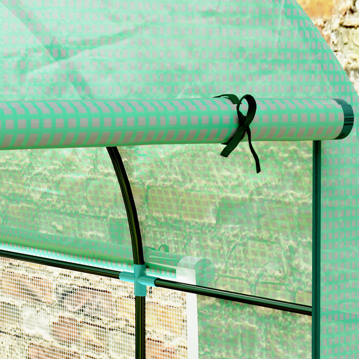 300 x 200cm Walk-In Polytunnel Greenhouse - Green