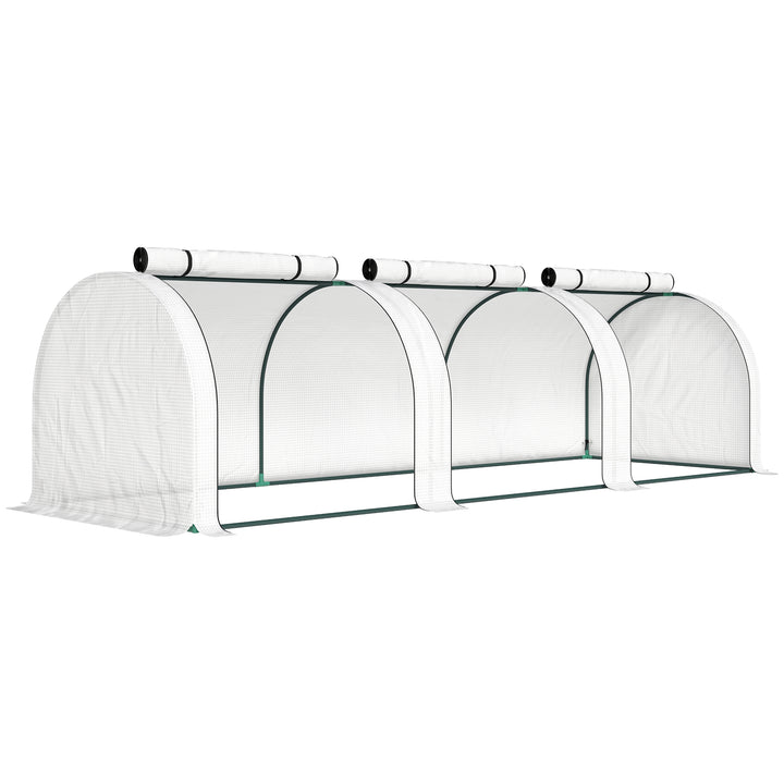 295 x 100 cm Low Tunnel Greenhouse - White