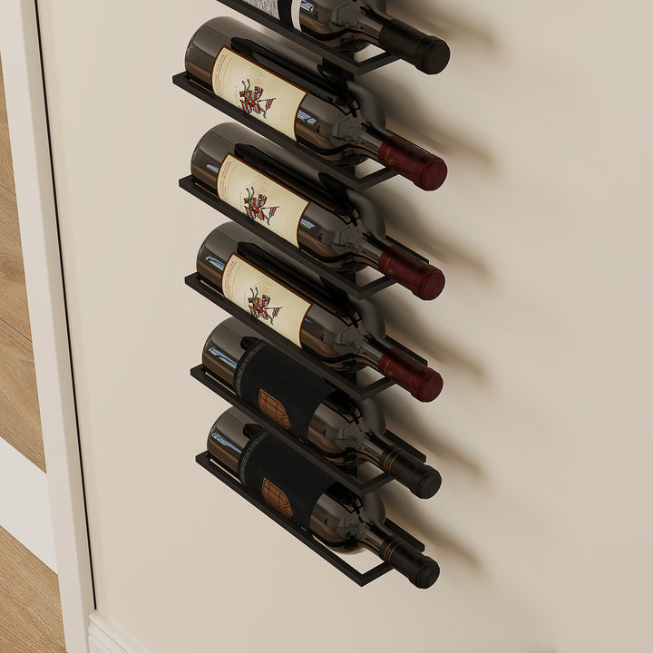 Wine Rack, Wall Mounted, 10 Tier Metal Wine Display Rack, Storage Hold
