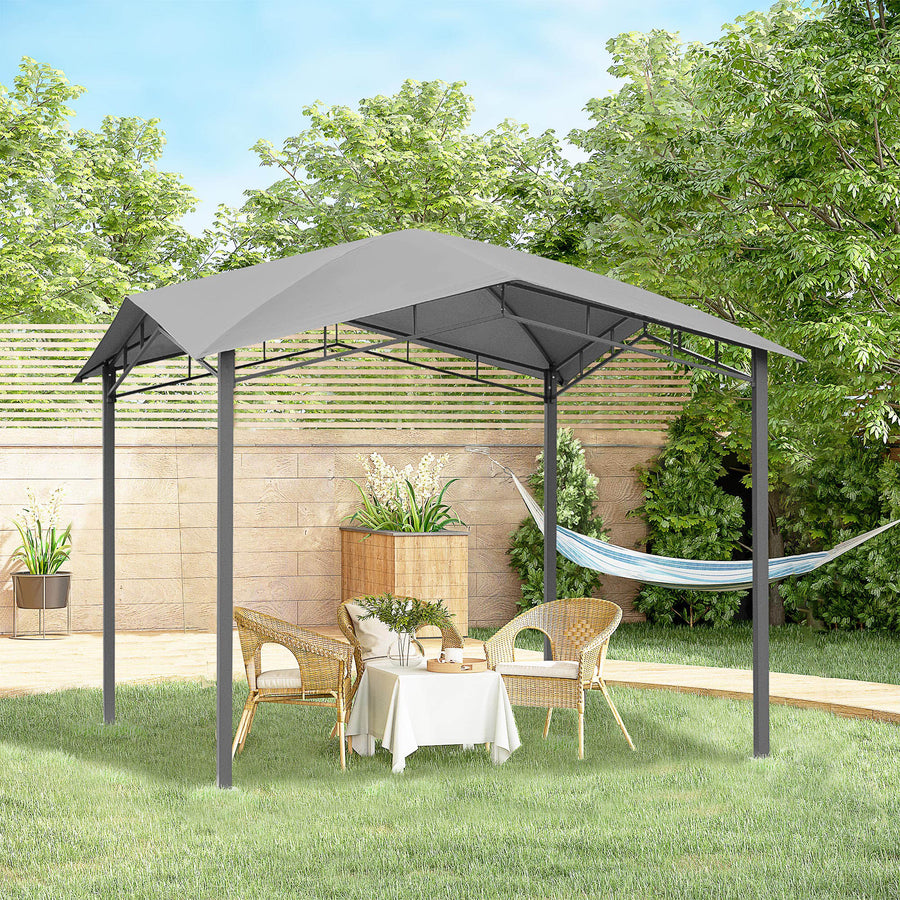 3x3(m) Outdoor Gazebo Garden Pavilion Sunshade Canopy Tent with Steel Frame, Grey