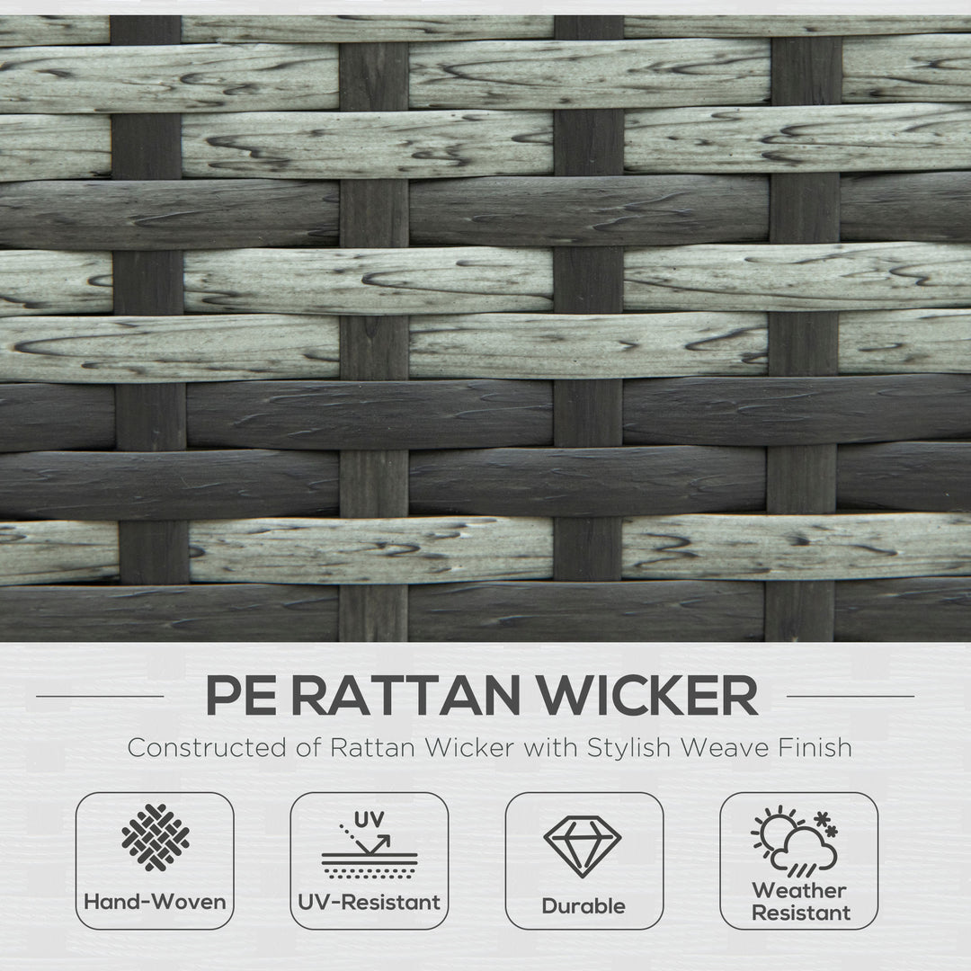 Four-Piece Rattan Sofa Set - Grey
