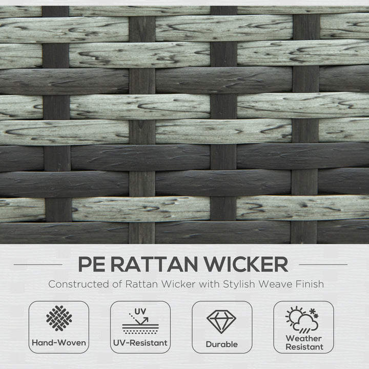 Four-Piece Rattan Sofa Set - Grey