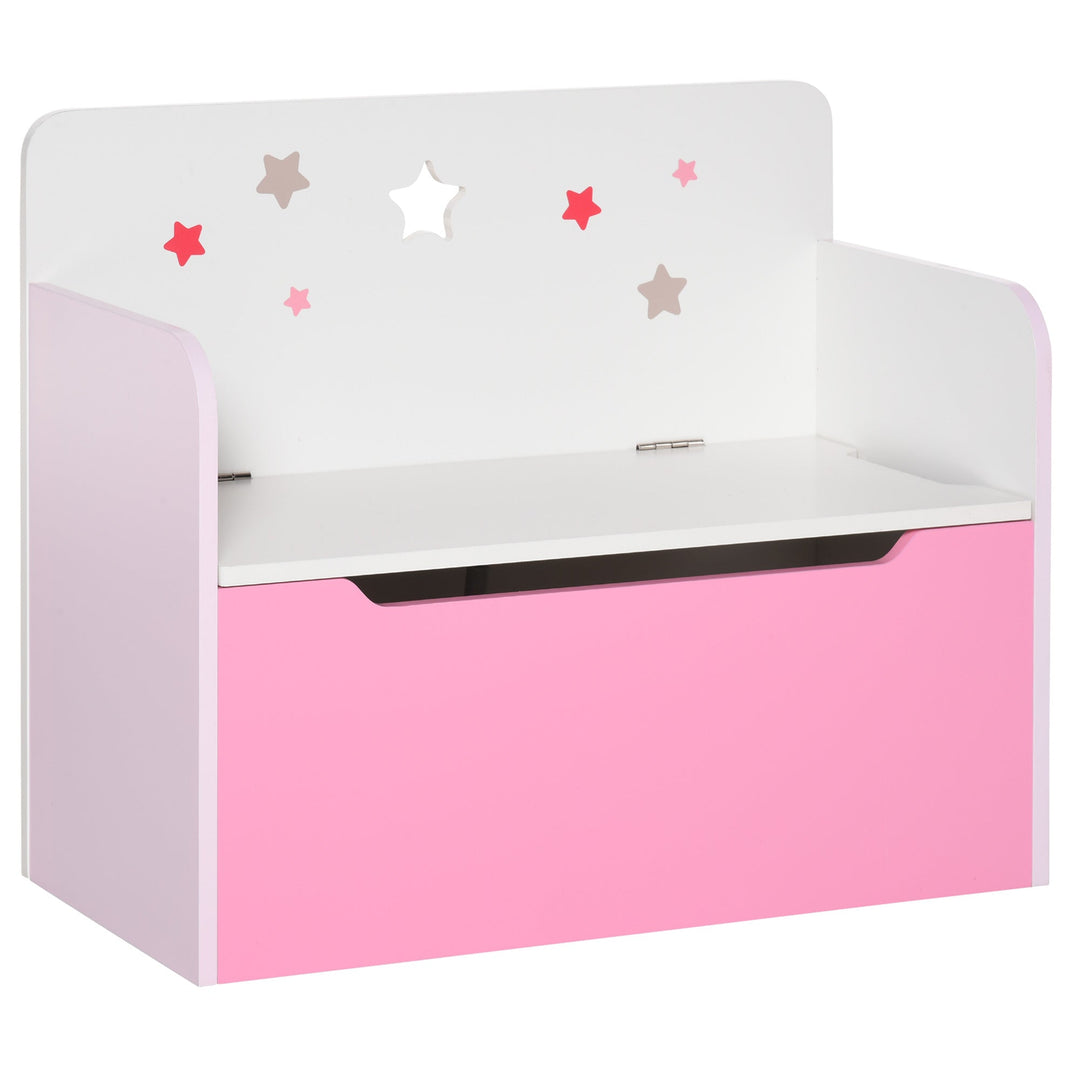 MCL Kids Wooden Toy Box Children Storage Chest Bench Organiser Safety Hinge Bedroom Playroom Furniture