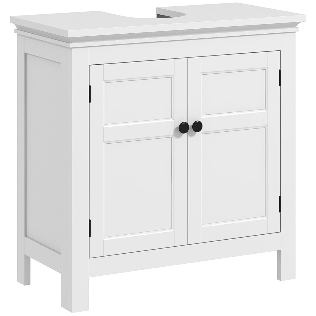 15 x 20cm 'U' Cut Out Bathroom Storage Cabinet - White