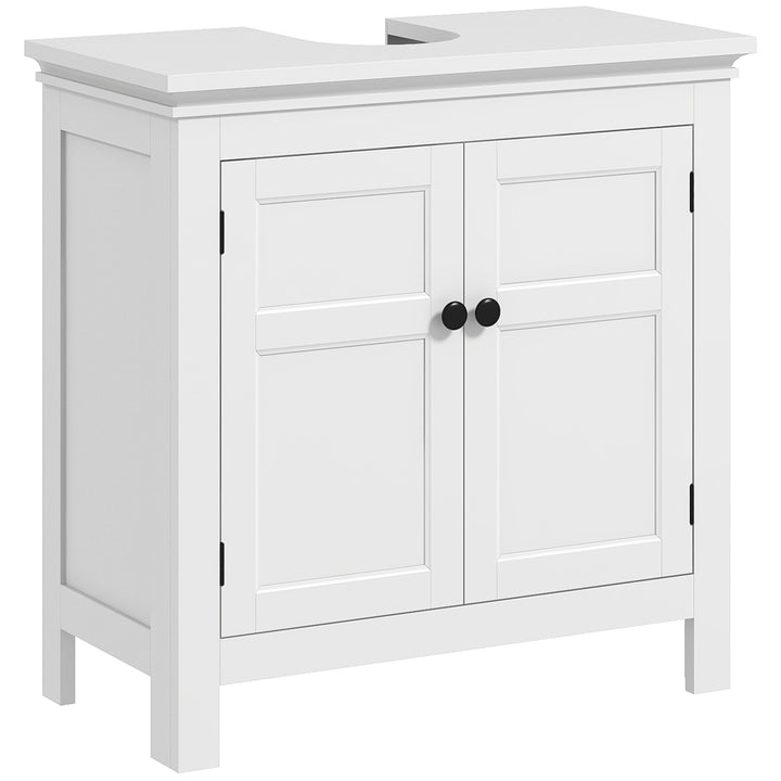 15 x 20cm 'U' Cut Out Bathroom Storage Cabinet - White