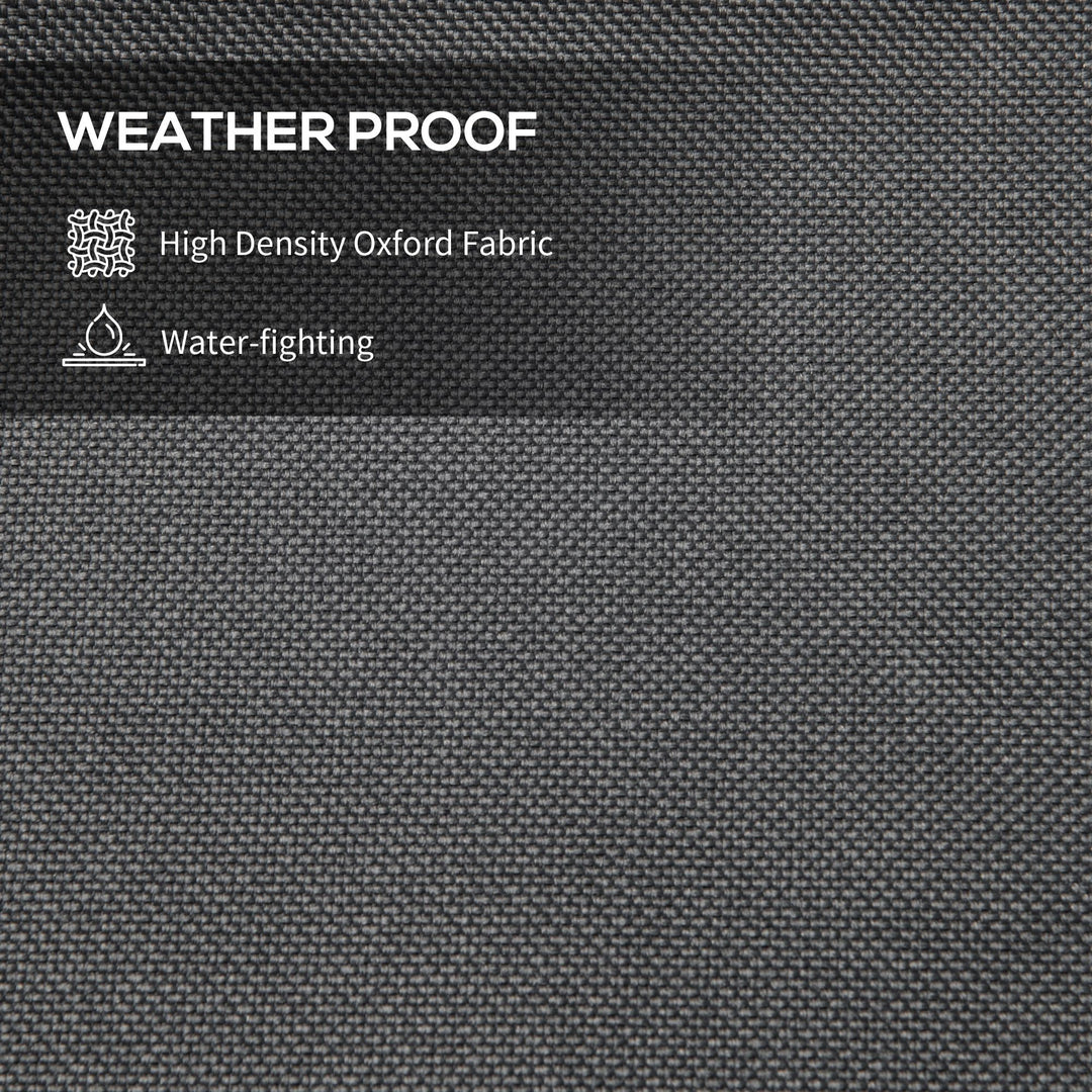 Parasol Cover, Patio Cantilever Cover, Banana Umbrella Protector with Rod, Zipper for Outdoor Garden, Patio, Dark Grey