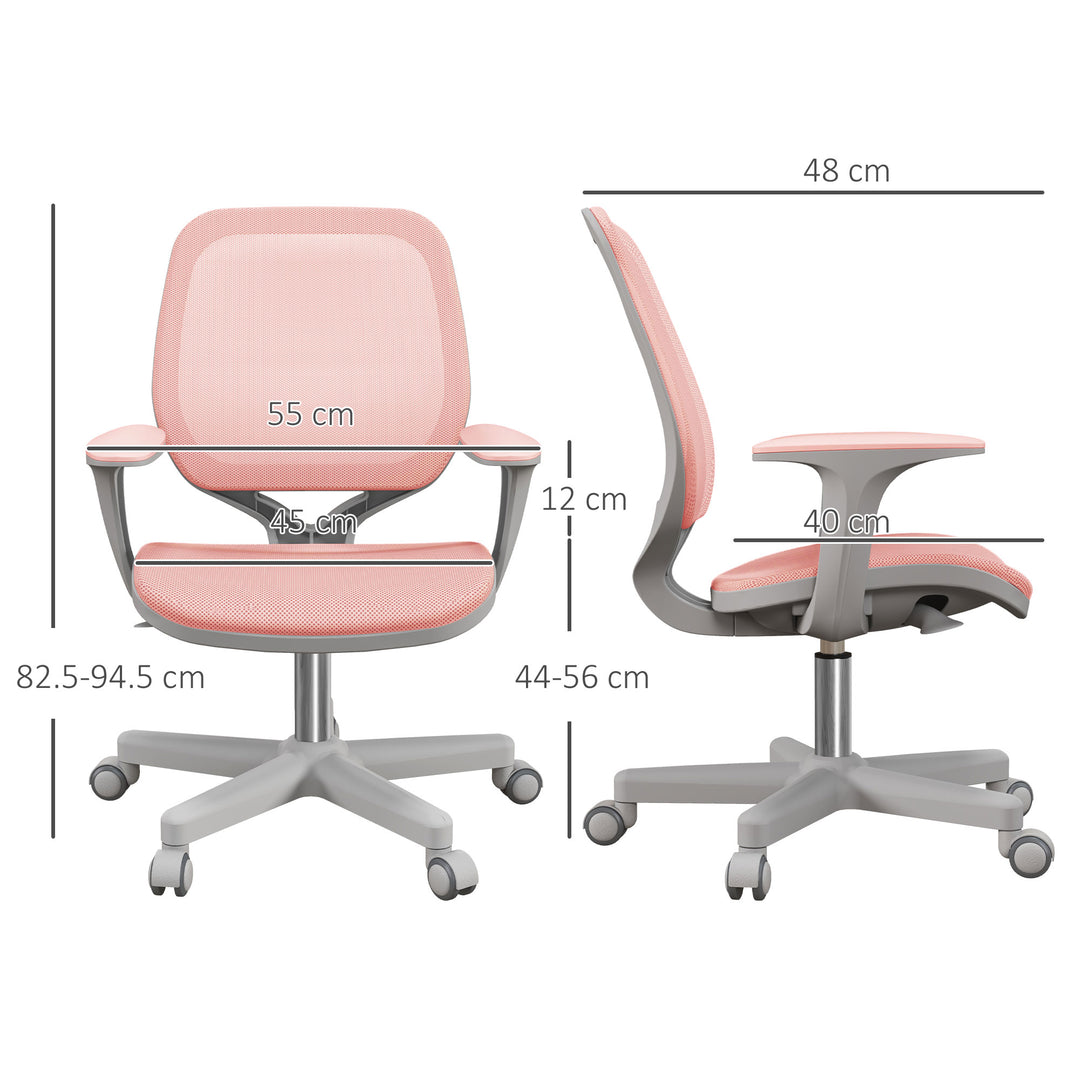 44-56cm Mesh Back Office Chair - Pink
