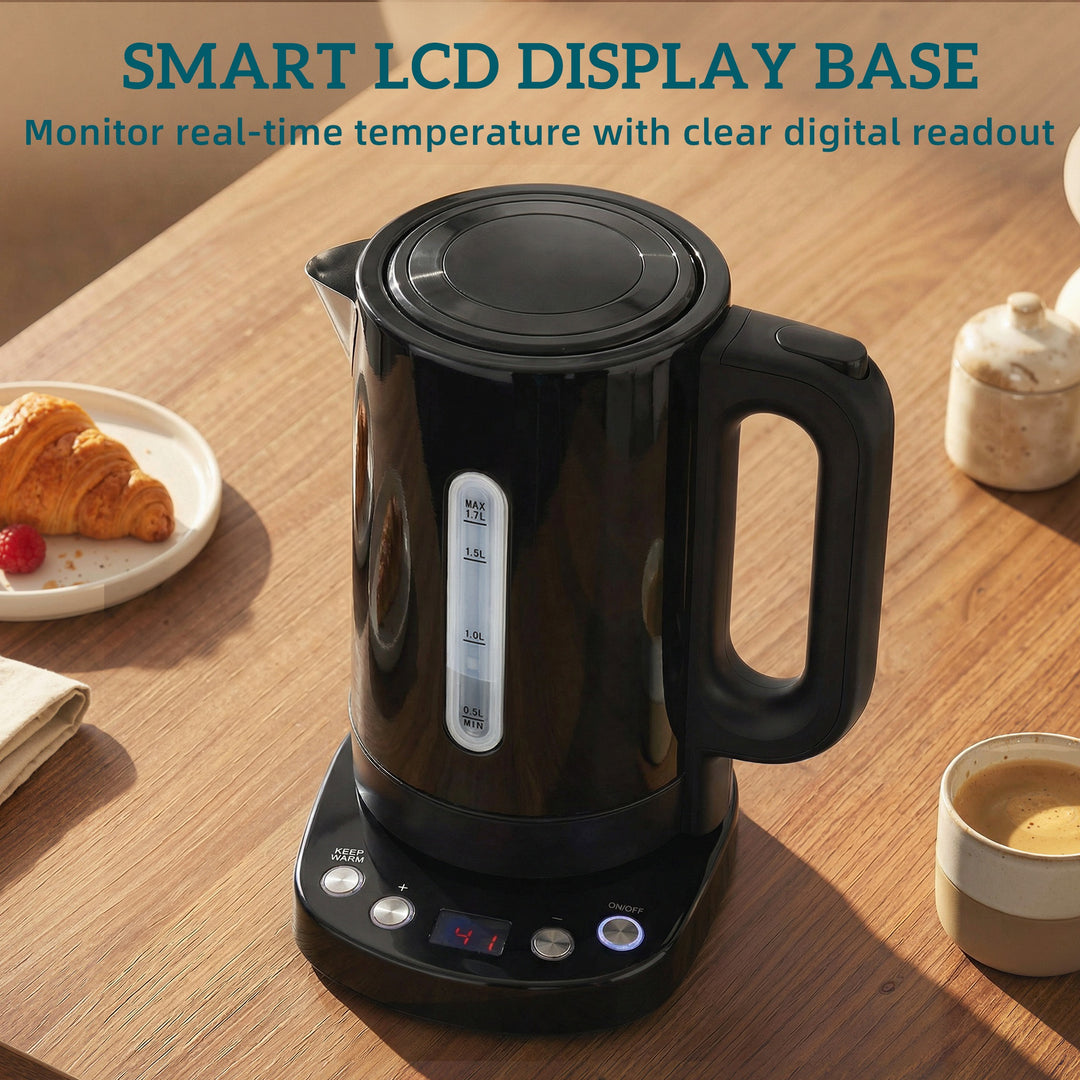 Electric Kettle, 1.7L, Fast Boil, 3kW Water Kettle with UK Strix Therm