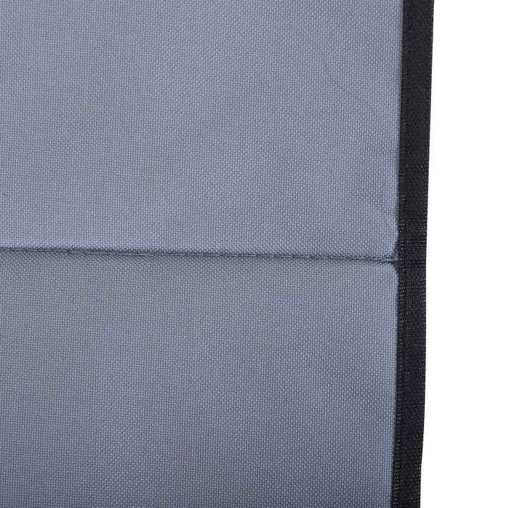 MCL Set of 2 Foldable Garden Beach Chair Mat Lightweight Outdoor Sun Lounger Seats Adjustable Back Metal Frame PE Fabric Head Pillow w/ Carry Bag,Grey