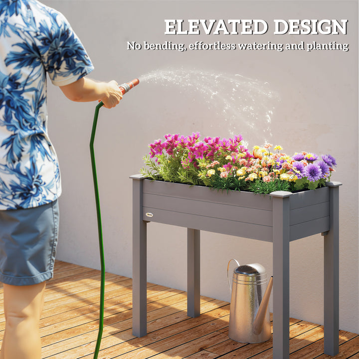 Raised Bed for Garden, Wooden Elevated Planter Box with Bed Liner, for
