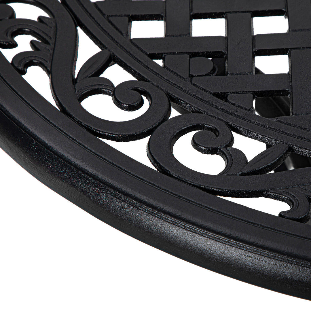 Φ90cm Four-Seated Round Aluminium Garden Table, with Parasol Hole