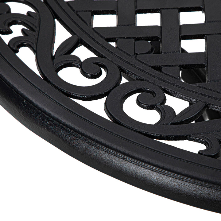 Φ90cm Four-Seated Round Aluminium Garden Table, with Parasol Hole