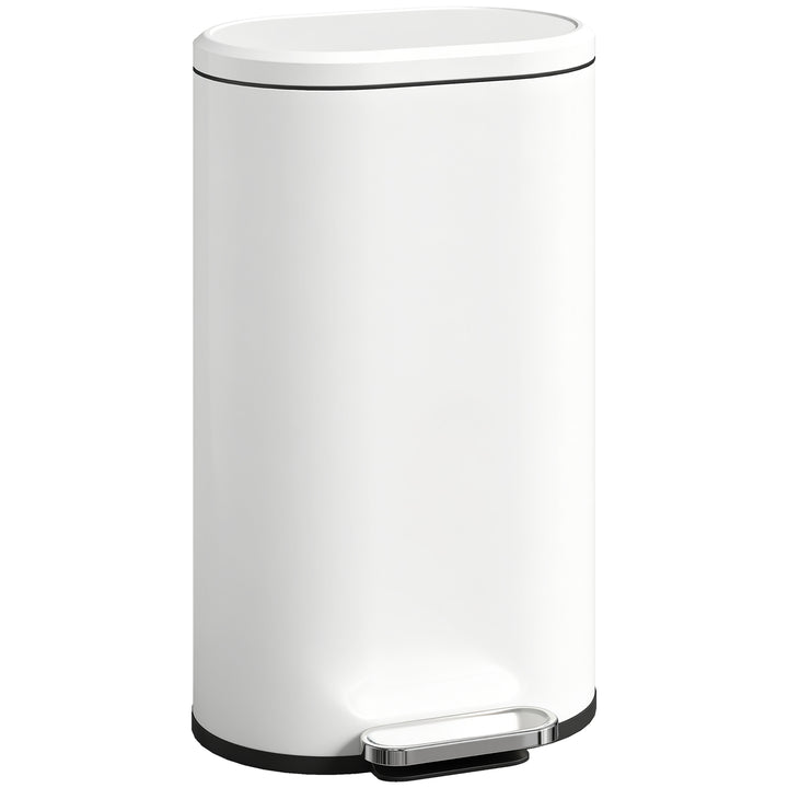 30 L Modern Curved Kitchen Bin - Cream