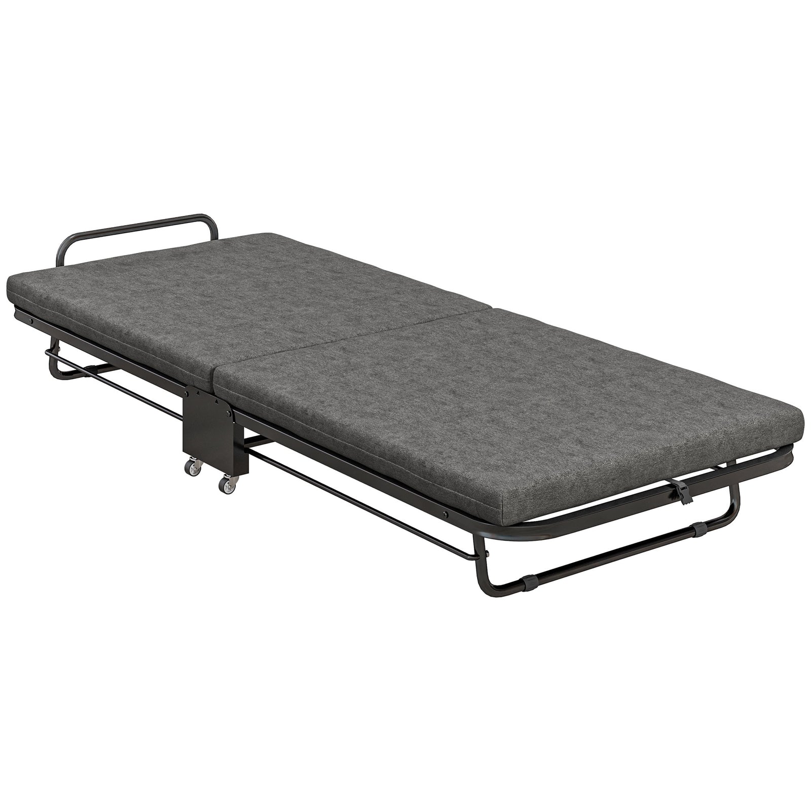 Single Temporary Folding Bed - Grey