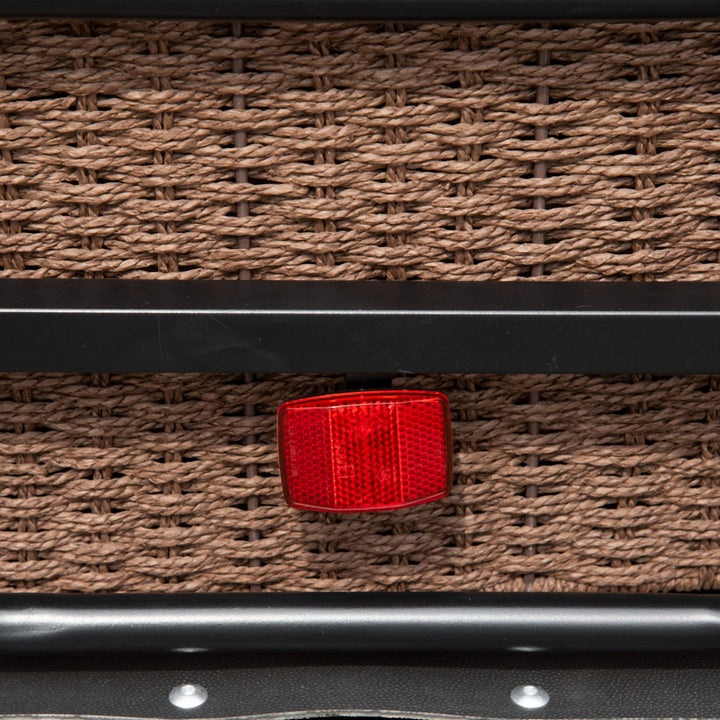 MCL Steel Bike Trailer with Triple Safety, Wagon Bicycle Trailer with Suspension, 2 Wheels Outdoor Storage Carrier, Black