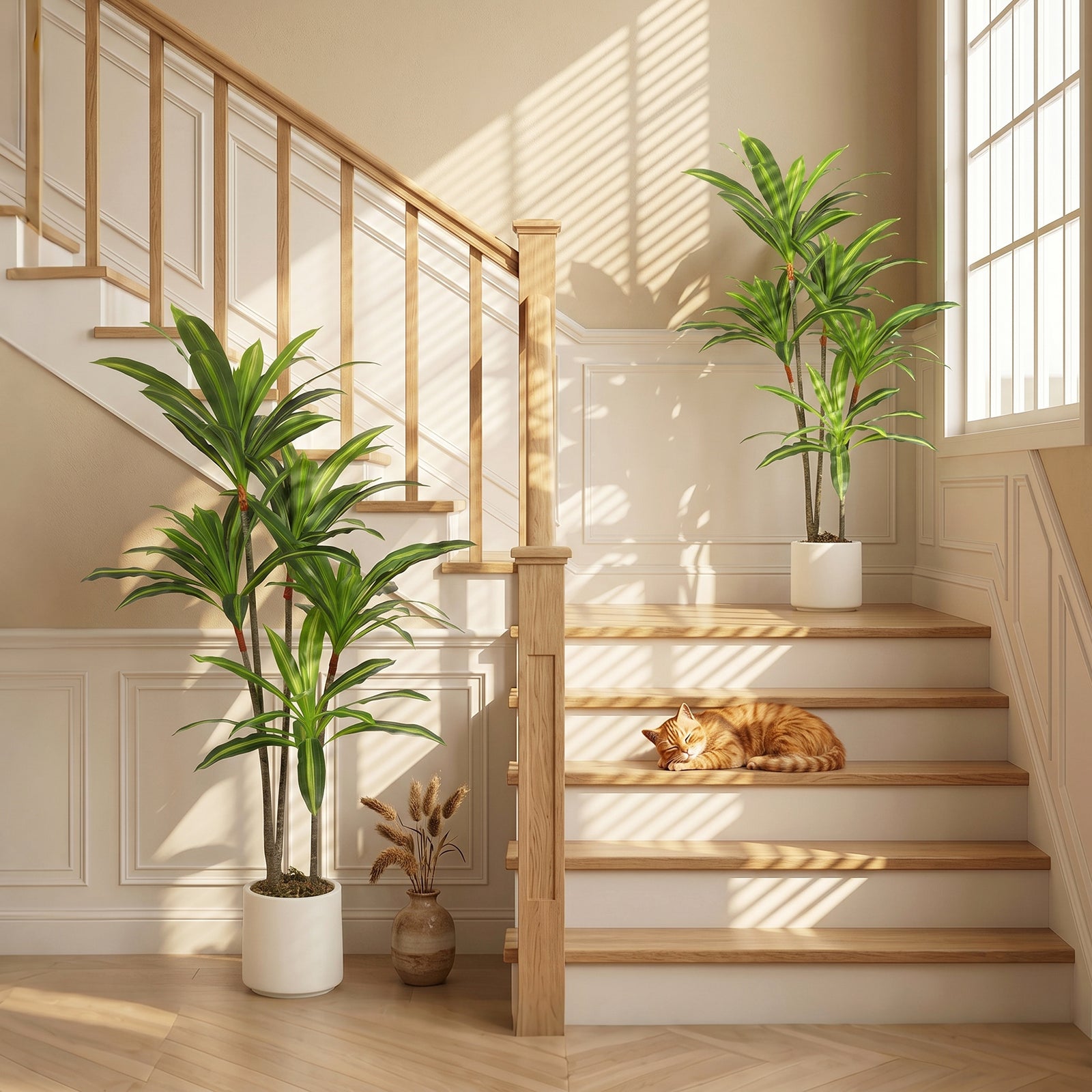 150cm Lifelike Fake Tree, Artificial Dracaena Tree with Bendable Trunk