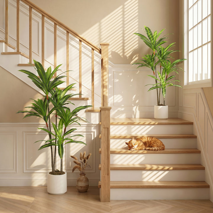 150cm Lifelike Fake Tree, Artificial Dracaena Tree with Bendable Trunk