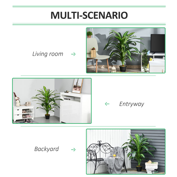 Set of Two Artificial Dracaena Plants