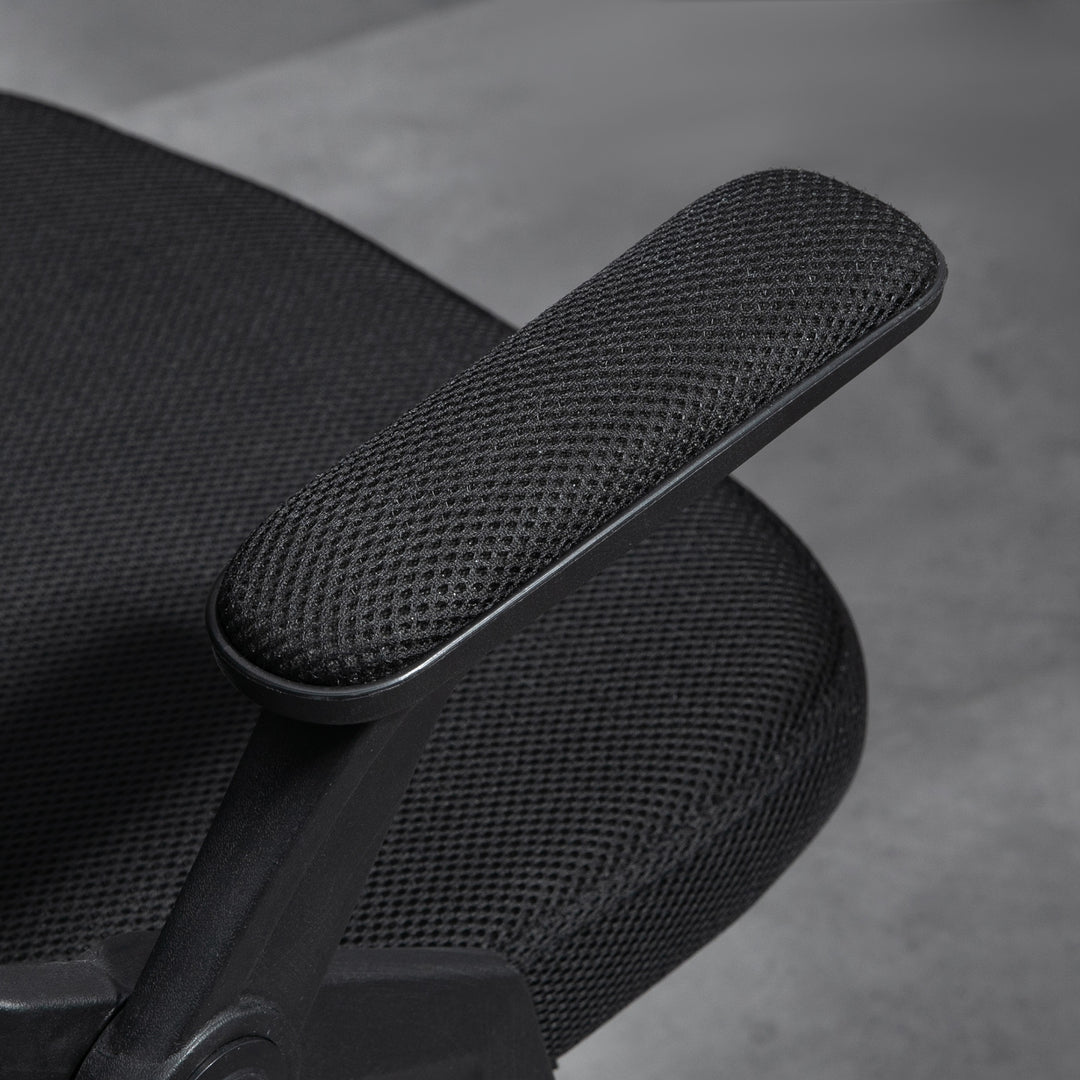 44-53.5cm Adjustable Height Work Chair, with Mesh Back - Black