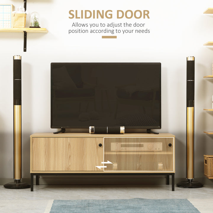 MCL 50" Screen TV Stand, with Sliding Door Storage - Wood-Effect