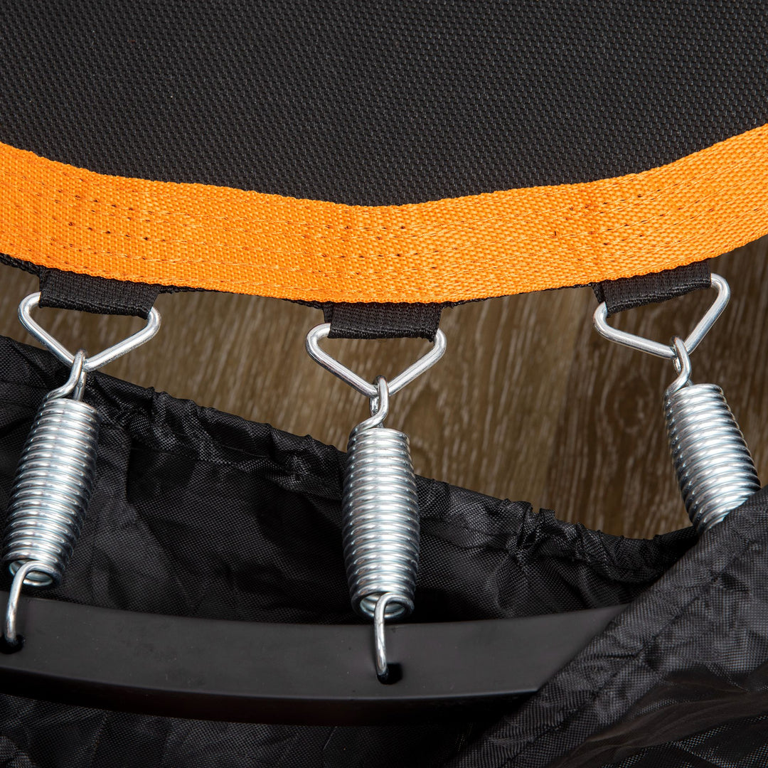 40" Foldable Mini Fitness Trampoline, with Adjustable Foam Handle, Orange