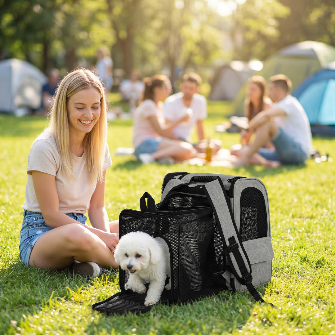 Dog Carrier Backpack Expandable, Breathable Pet Carrier Bag for Small 