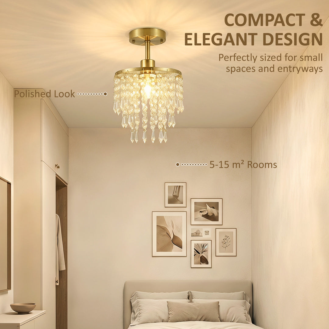 Crystal Ceiling Light with 57 Crystal Strands, Ceiling Light with - view 4