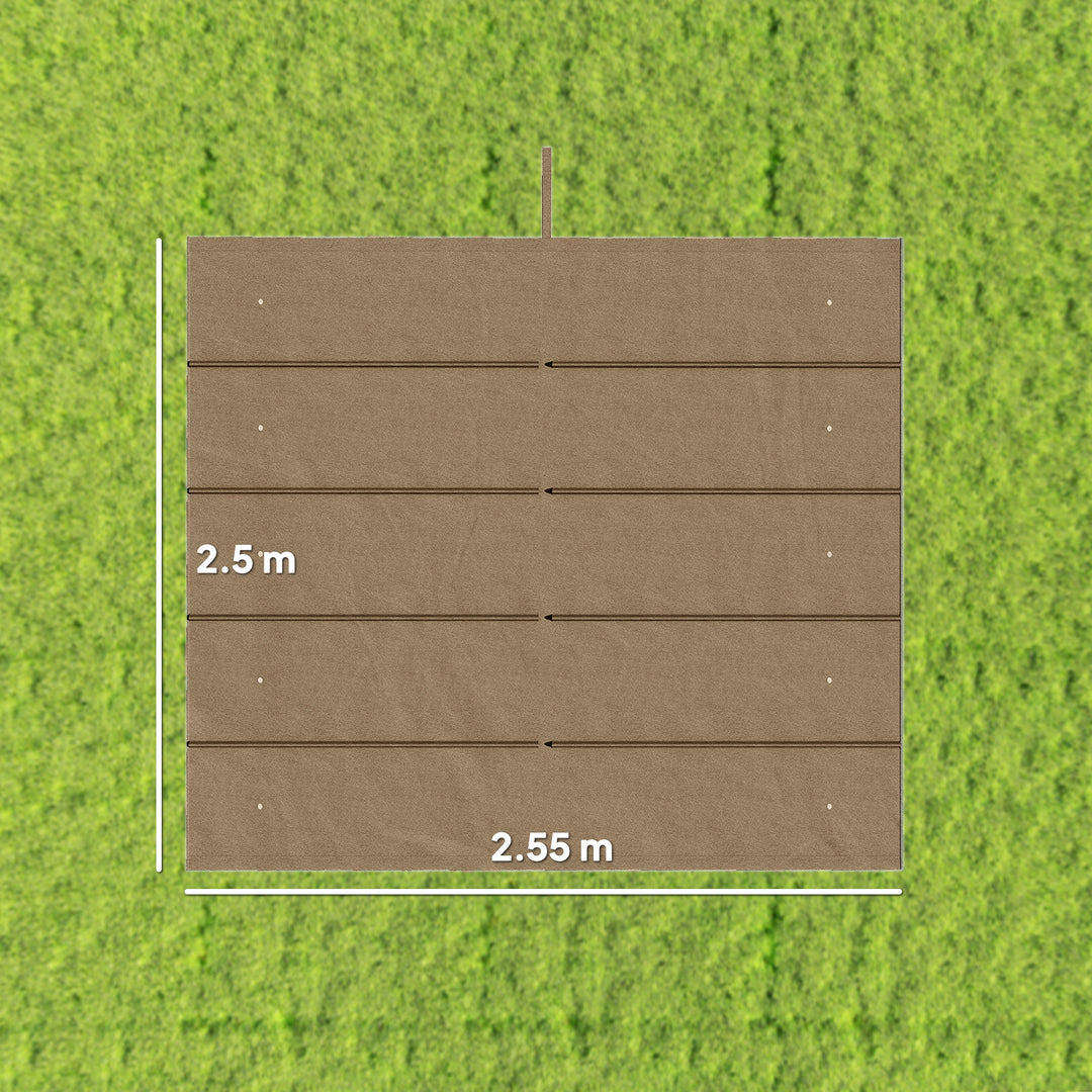 Retractable Pergola Cover, 2.55 x 2.5 m Replacement Canopy Fabric for 