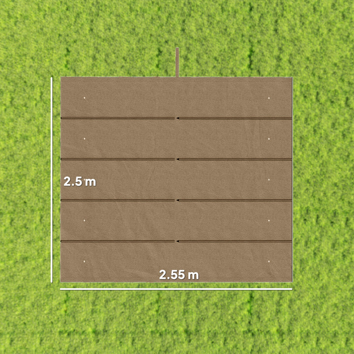 Retractable Pergola Cover, 2.55 x 2.5 m Replacement Canopy Fabric for 