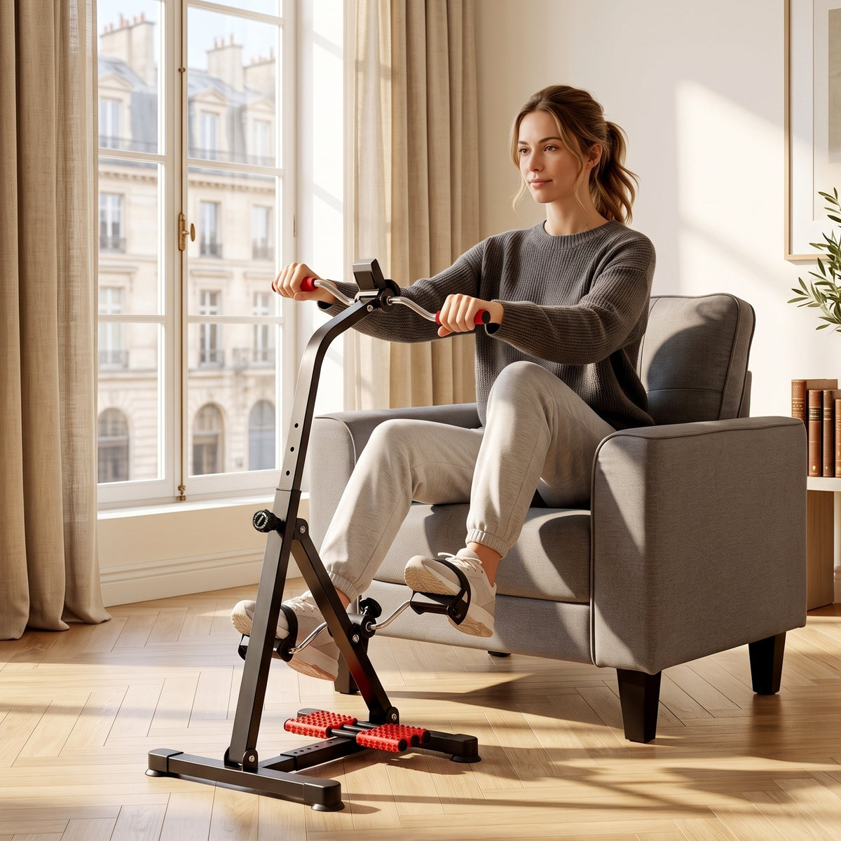 Portable Exercise Bike for Home Pedal Exerciser Height-adjustable 56L - view 2