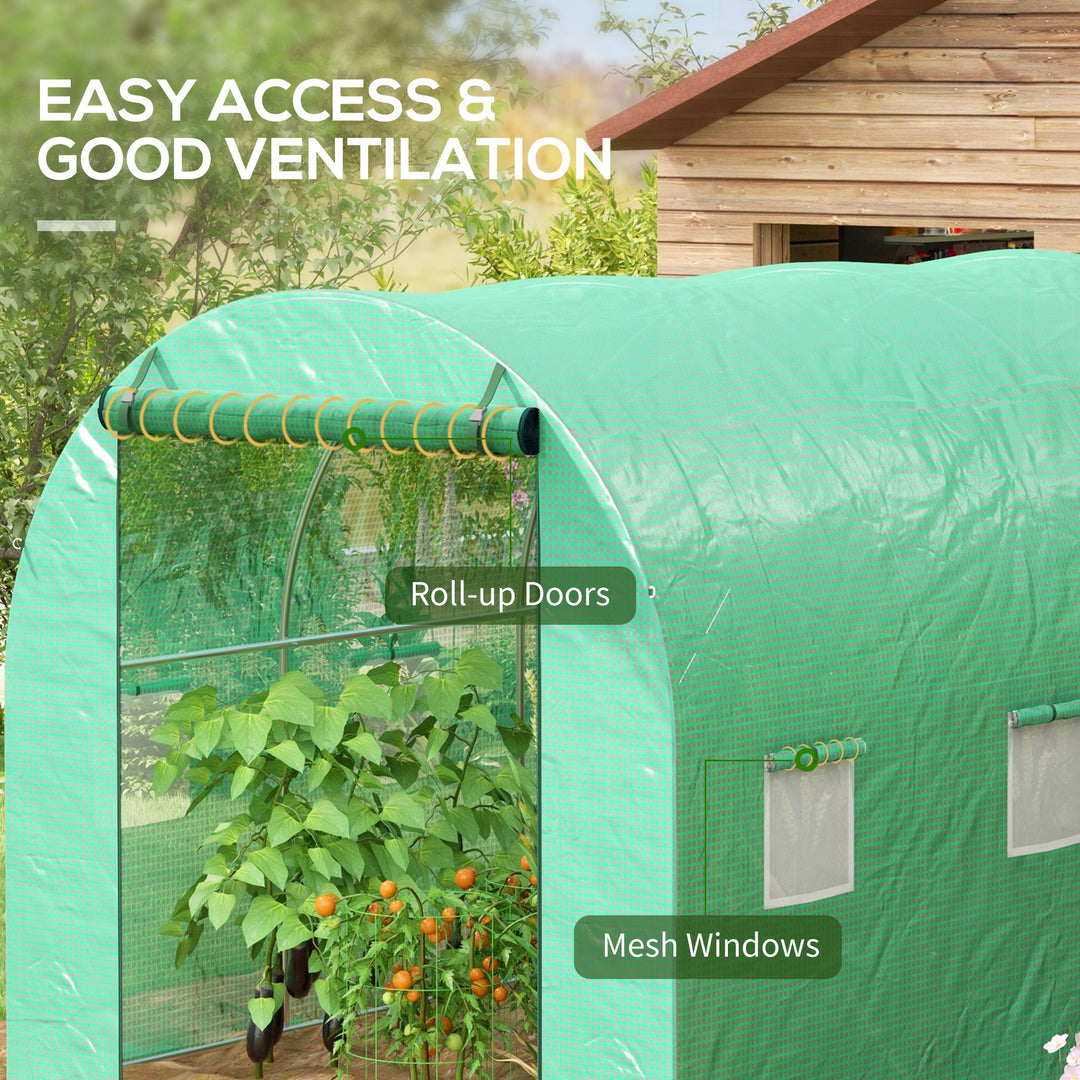 Sprinkler System Polytunnel Greenhouse, 3 x 2m, Green