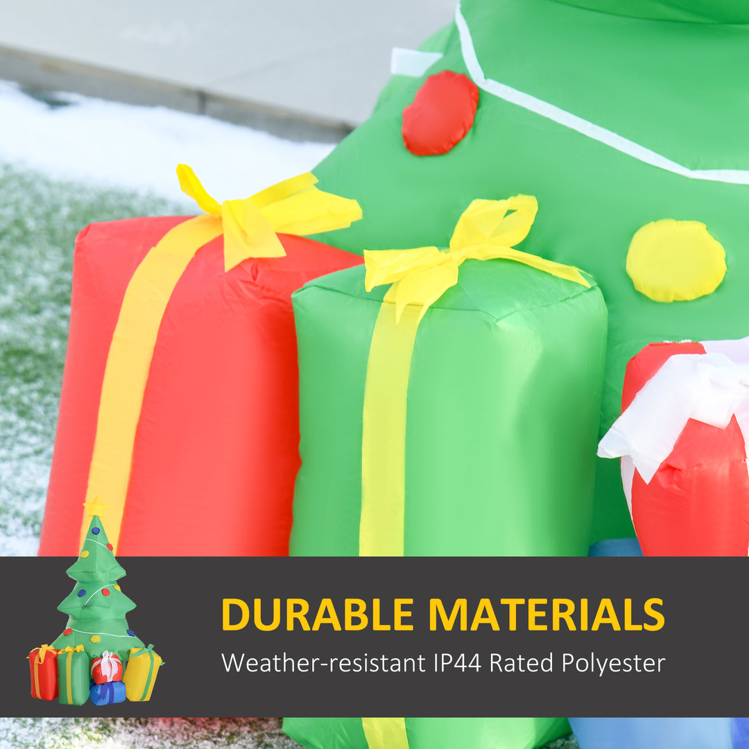 5ft Inflatable Christmas Tree Xmas Air Blown Holiday Decoration LED Lawn Yard Outdoor Ornaments