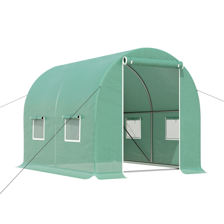 Outsunny Walk-In Greenhouse: Spacious 3 x 2 M, Weather-Resistant, Easy Assembly, Verdant Green | Aosom UK